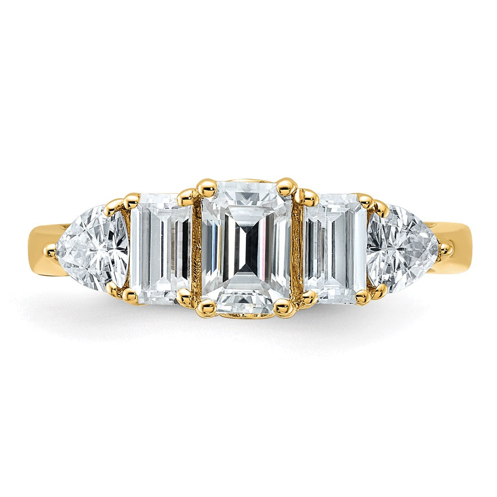 14k 1 5/8ct. G H I True Light Moissanite Engagement Ring
