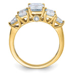 14k 3 3/8ct. D E F Pure Light Moissanite Engagement Ring