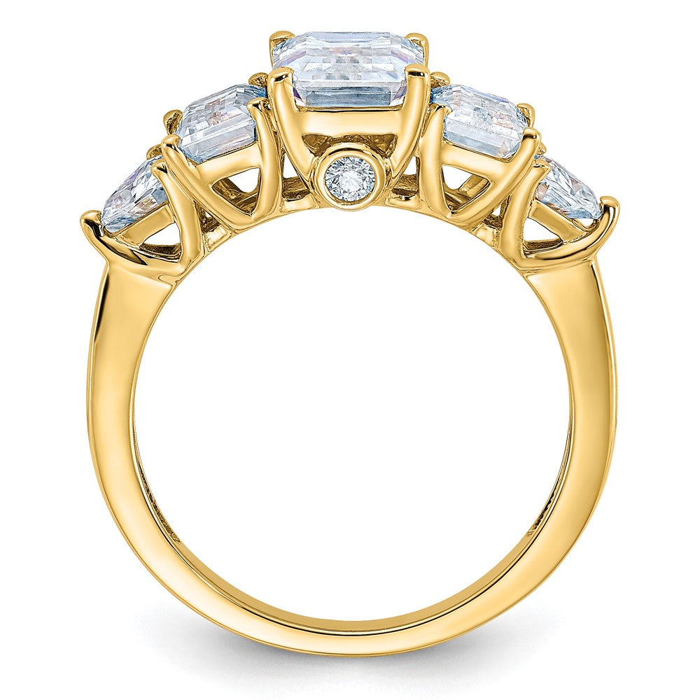 14k 3 3/8ct. D E F Pure Light Moissanite Engagement Ring