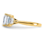 14k 3 3/8ct. D E F Pure Light Moissanite Engagement Ring