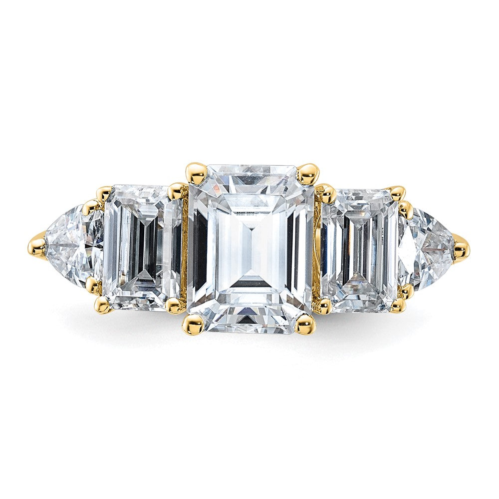 14k 3 3/8ct. D E F Pure Light Moissanite Engagement Ring