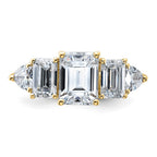 14k 3 3/8ct. D E F Pure Light Moissanite Engagement Ring
