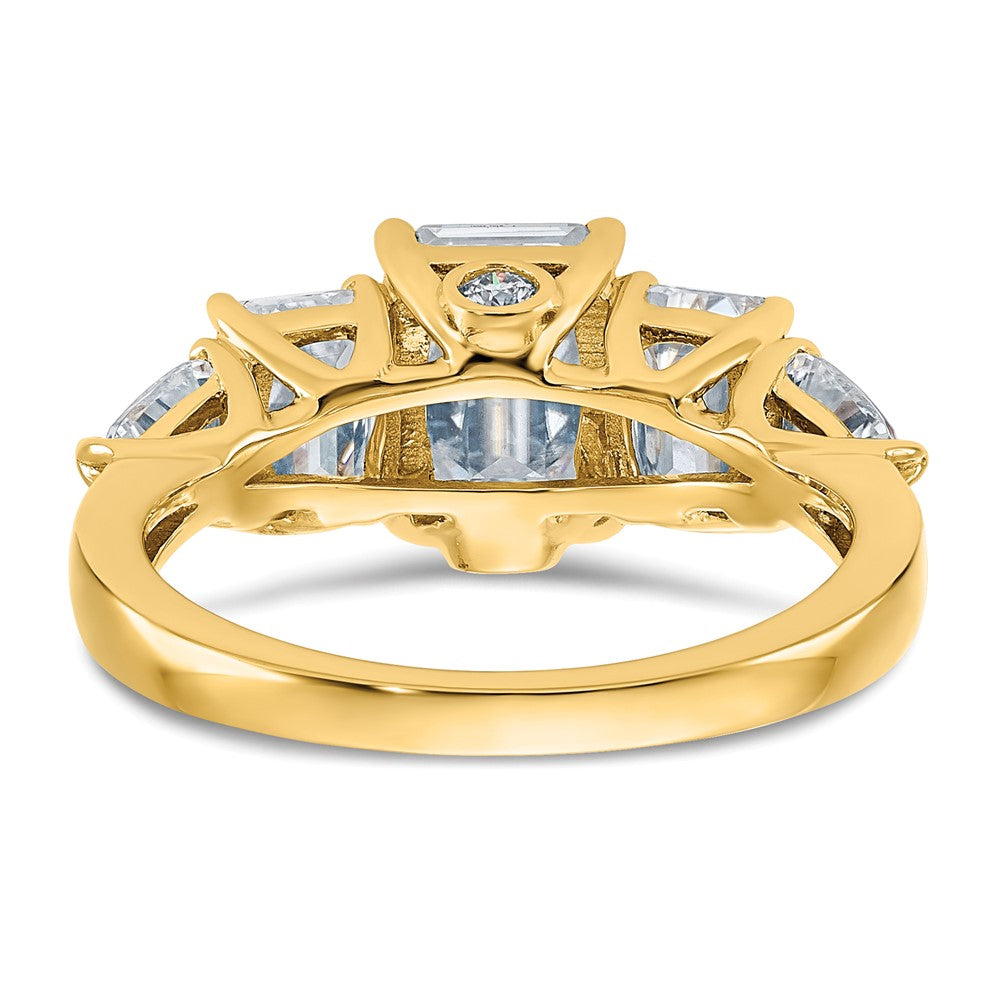 14k 3 3/8ct. D E F Pure Light Moissanite Engagement Ring
