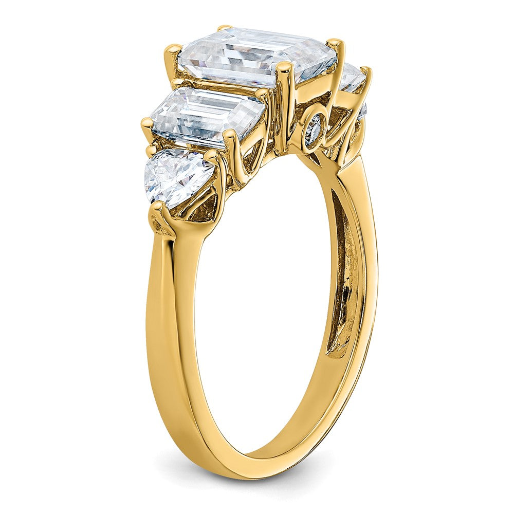 14k 3 3/8ct. D E F Pure Light Moissanite Engagement Ring