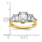 14k 3 3/8ct. D E F Pure Light Moissanite Engagement Ring