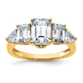14k 3 3/8ct. D E F Pure Light Moissanite Engagement Ring