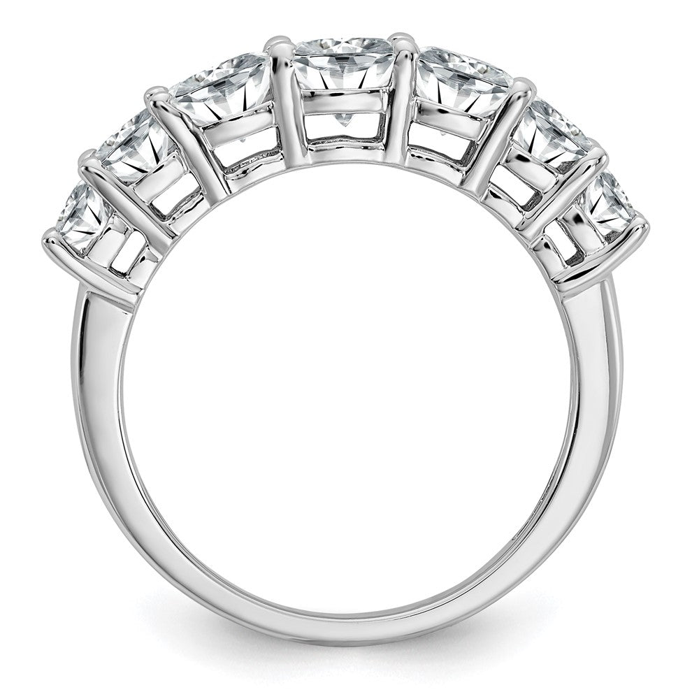 14K White Gold Band G H I True Light Moissanite
