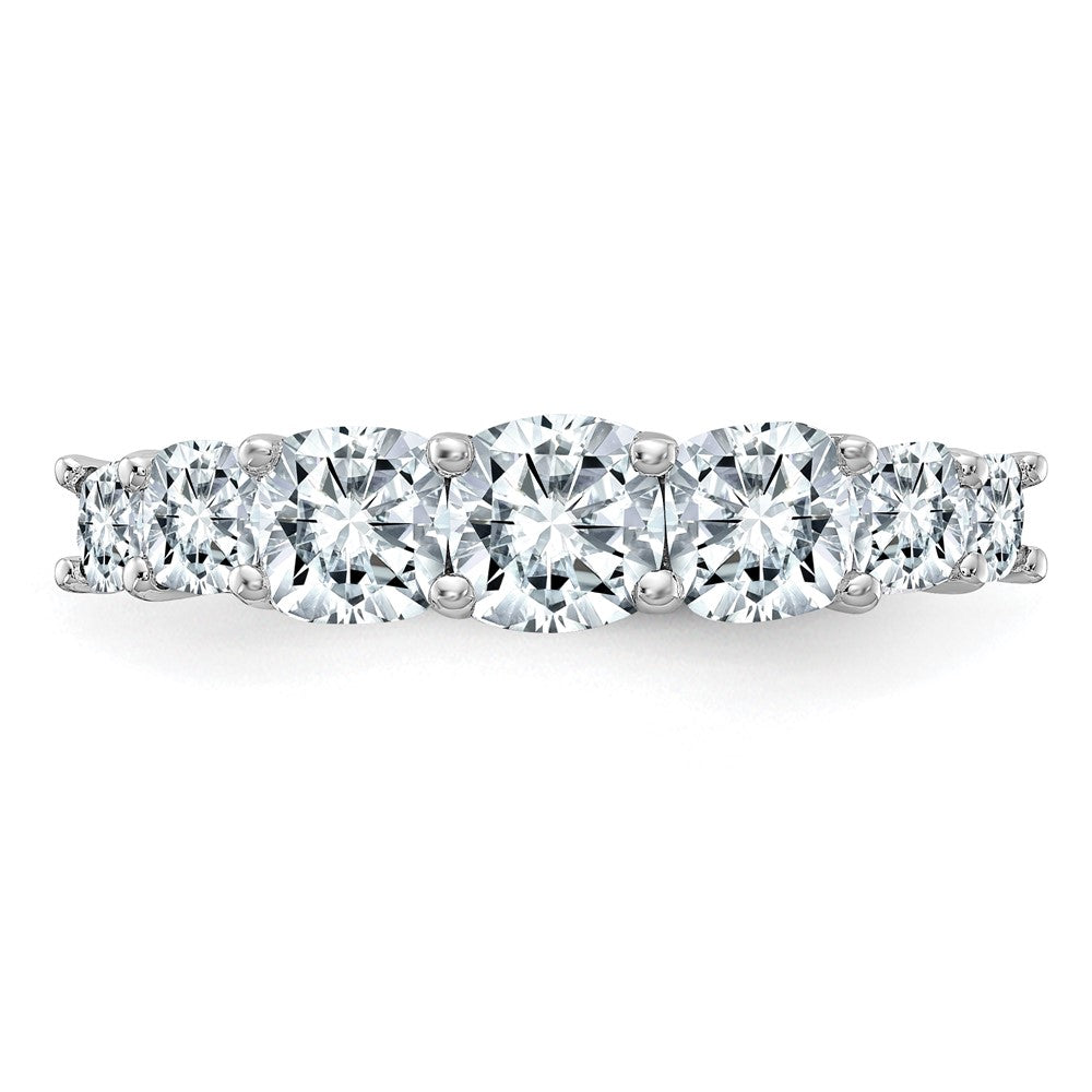 14kw 1 7/8ct. 7 Stone G H I True Light Moissanite Band