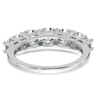 14K White Gold Band G H I True Light Moissanite