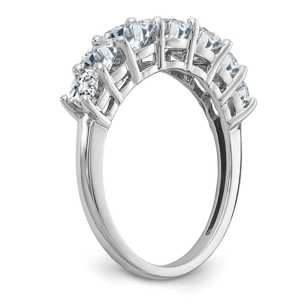 14kw 1 7/8ct. 7 Stone G H I True Light Moissanite Band