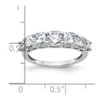 14kw 1 7/8ct. 7 Stone D E F Pure Light Moissanite Band