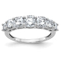 14kw 1 7/8ct. 7 Stone D E F Pure Light Moissanite Band