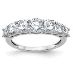 14kw 1 7/8ct. 7 Stone D E F Pure Light Moissanite Band