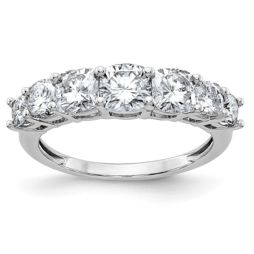14kw 1 7/8ct. 7 Stone G H I True Light Moissanite Band