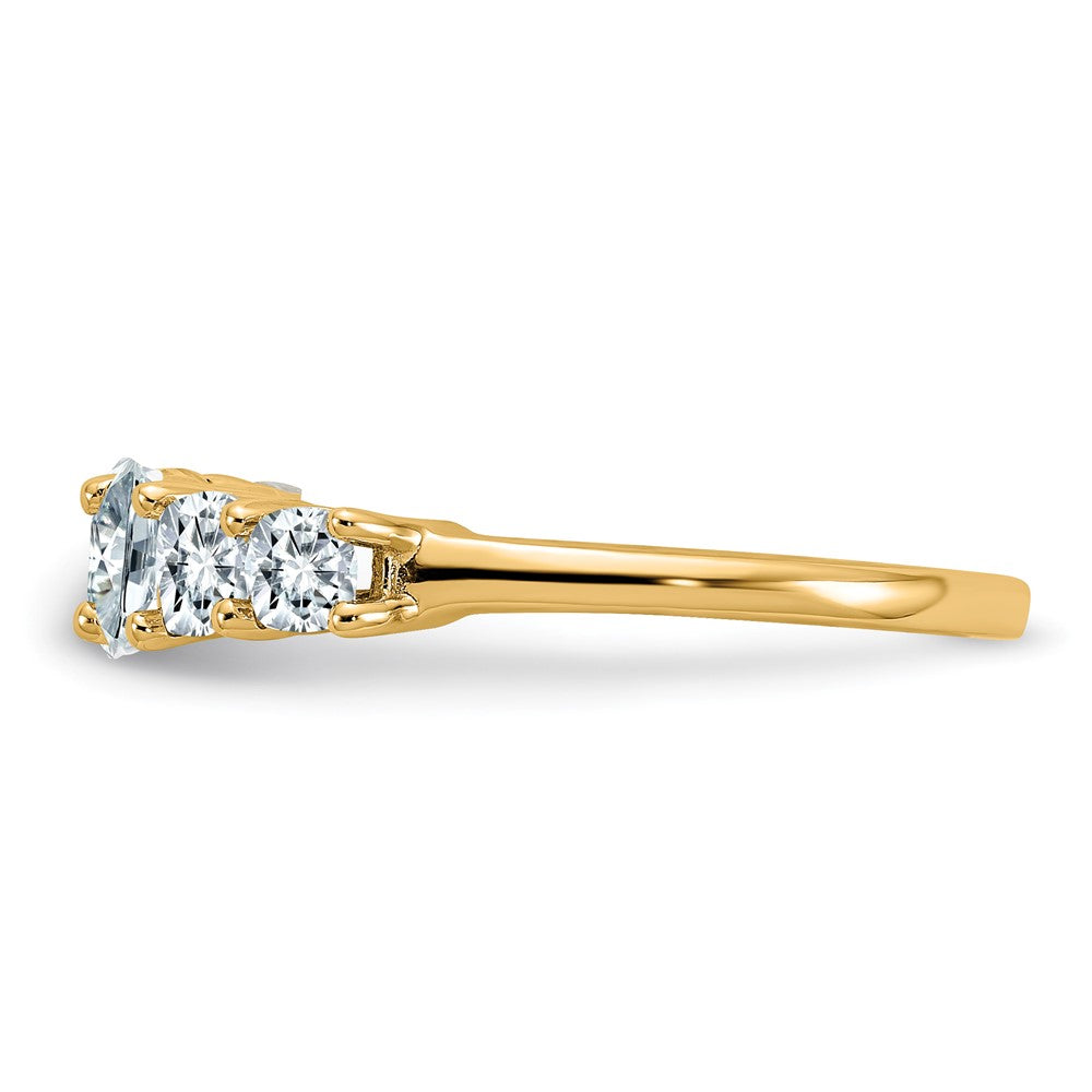 14k 1 7/8ct. 7 Stone G H I True Light Moissanite Band