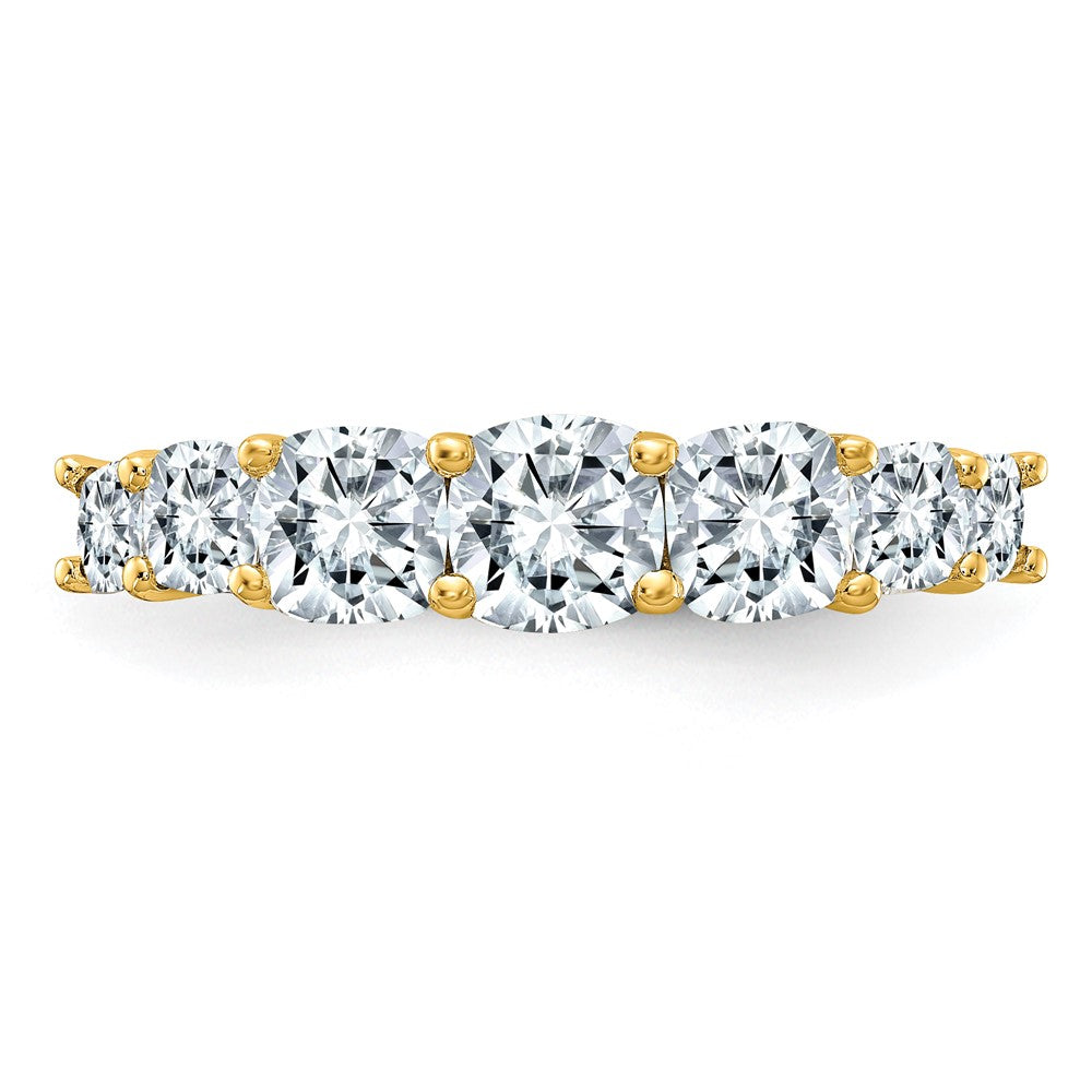 14k 1 7/8ct. 7 Stone G H I True Light Moissanite Band