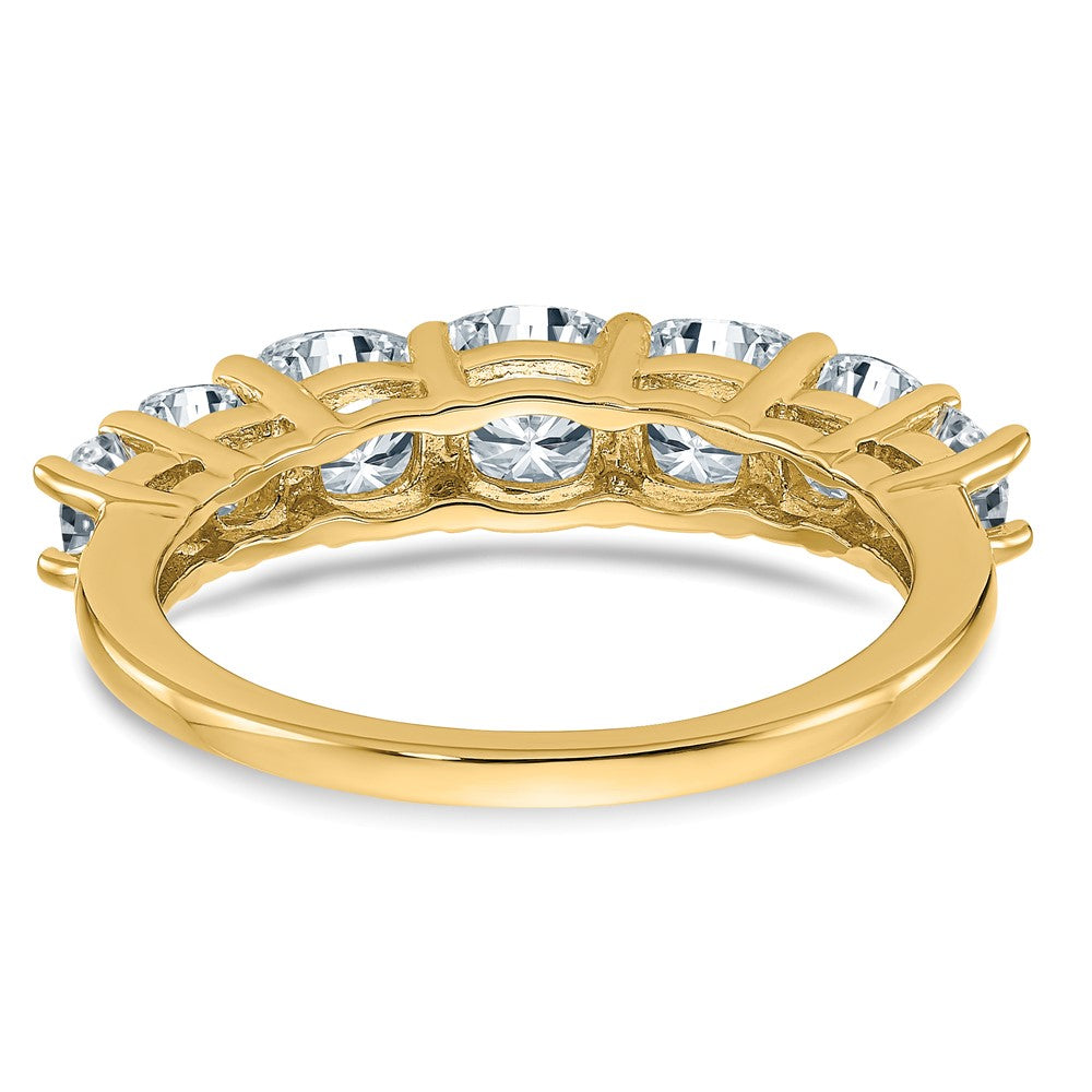 14k 1 7/8ct. 7 Stone G H I True Light Moissanite Band