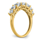 14k 1 7/8ct. 7 Stone G H I True Light Moissanite Band