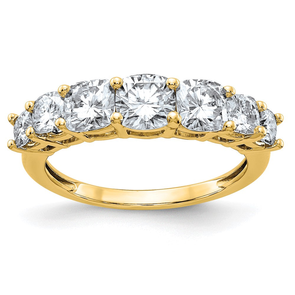 14k 1 7/8ct. 7 Stone G H I True Light Moissanite Band