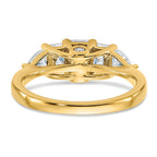 14k 1 3/4ct. D E F Pure Light Moissanite Engagement Ring