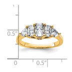 14k 1 3/4ct. D E F Pure Light Moissanite Engagement Ring