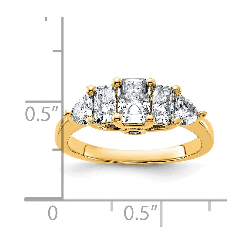 14k 1 3/4ct. G H I True Light Moissanite Engagement Ring