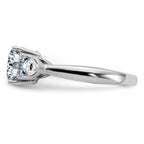 14kw 1 3/8ct. Three Stone G H I True Light Moissanite Engagement Ring