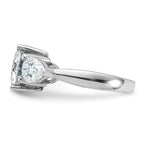14kw 4 1/4ct. Three Stone G H I True Light Moissanite Engagement Ring