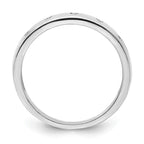 14k White Gold 3mm 5-stone 1/20 carat Diamond Band