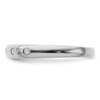 14k White Gold 3mm 5-stone 1/20 carat Diamond Band
