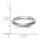 14k White Gold 3mm 6-stone 1/10 carat Diamond Band