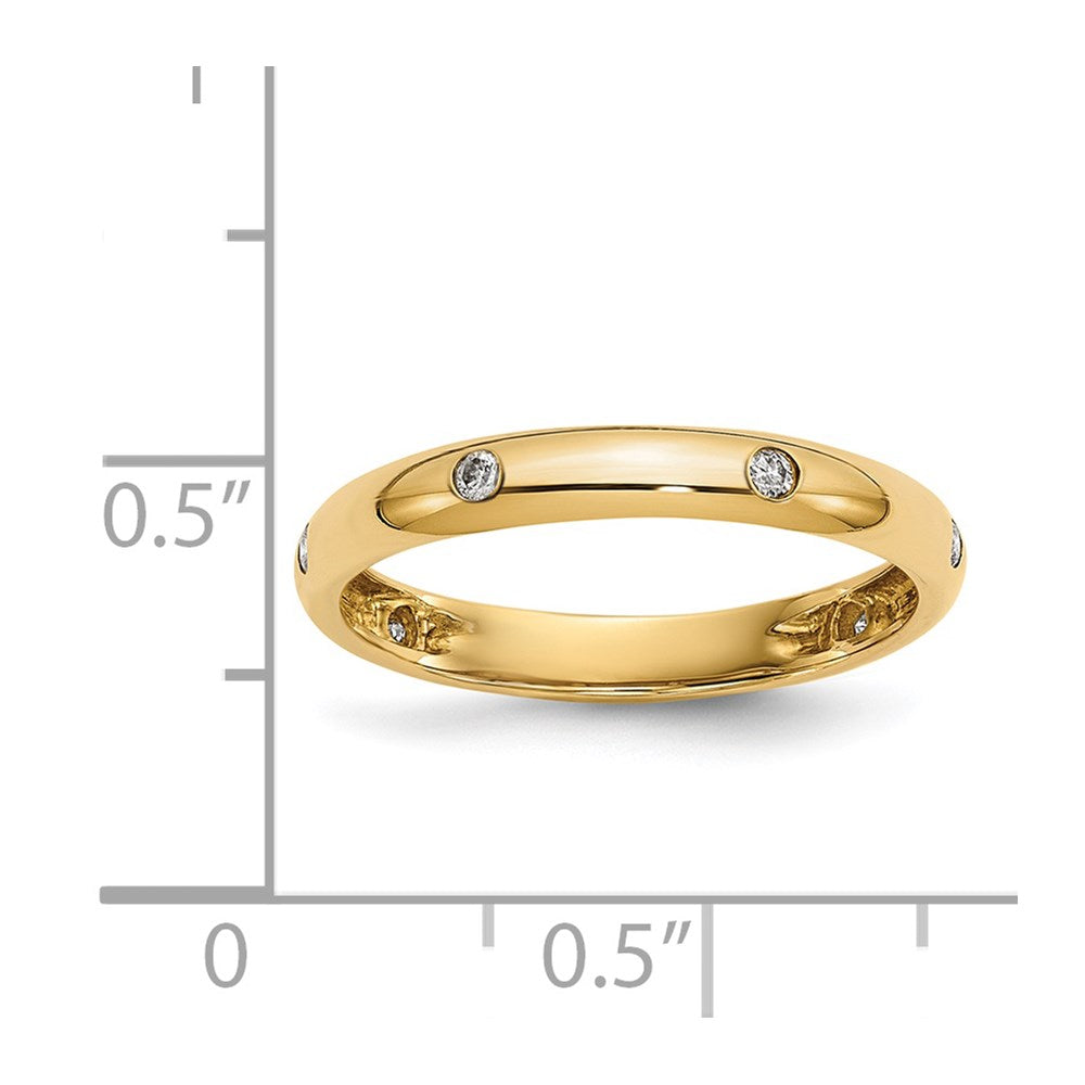 14k 3mm 6-stone 1/10 carat Diamond Band