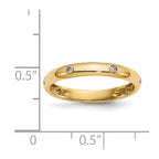 14k 3mm 6-stone 1/10 carat Diamond Band