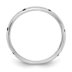 14k White Gold 3mm 6-stone 1/10 carat Black Diamond Band