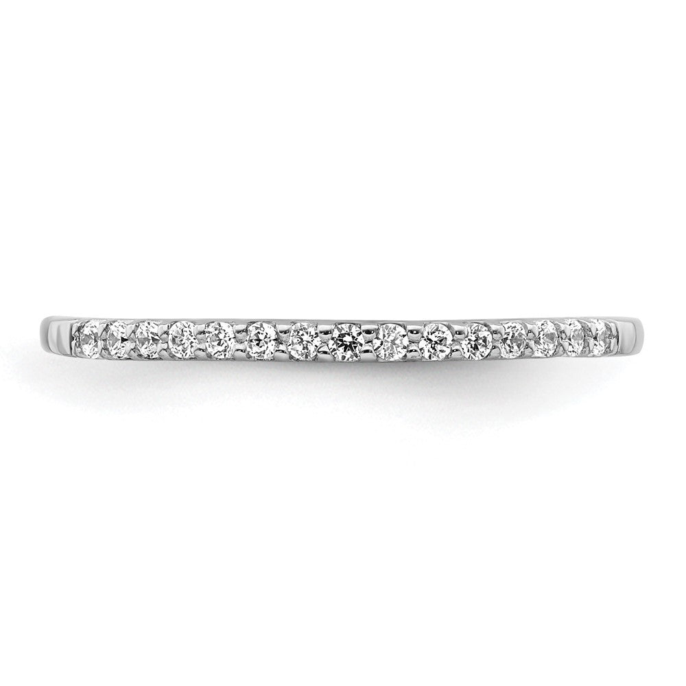 14k White Gold 2mm 1/8 carat Diamond Band
