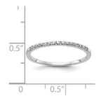 14k White Gold 2mm 1/8 carat Diamond Band