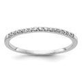 14k White Gold 2mm 1/8 carat Diamond Band