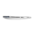 14k White Gold 2mm Blue Sapphire Band