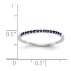 14k White Gold 2mm Blue Sapphire Band