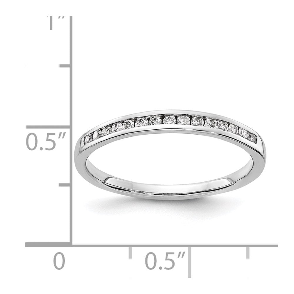 14k White Gold 2mm 1/6 carat Diamond Channel Band