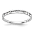 14k White Gold 2mm 1/6 carat Diamond Channel Band