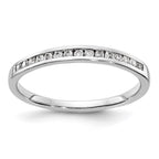14k White Gold 2mm 1/6 carat Diamond Channel Band