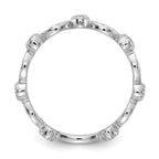 14k White Gold 3mm 1/5 carat Diamond Fancy Band