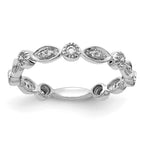 14k White Gold 3mm 1/5 carat Diamond Fancy Band