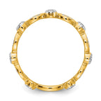 14k 3mm 1/5 carat Diamond Fancy Band