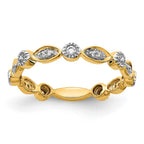 14k 3mm 1/5 carat Diamond Fancy Band