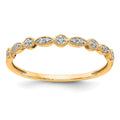 14k 2mm 1/20 carat Diamond Fancy Band