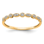 14k 2mm 1/20 carat Diamond Fancy Band