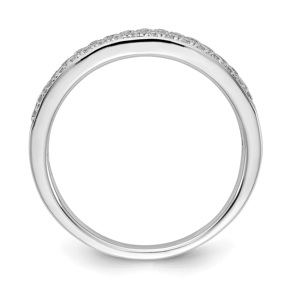 14k White Gold 2-row Diamond Band