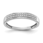 14k White Gold 3mm 2-row 1/8 carat Diamond Band